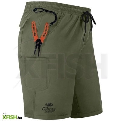 Giants Fishing Quick Dry Short Horgász Rövidnadrág Olíva Zöld L