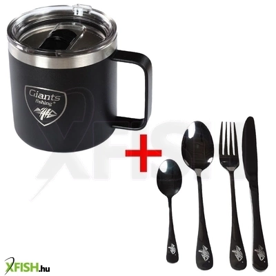 Giants Fishing Rozsdamentes Termós Bögre + Rozsdamentes Evőeszköz Készlet