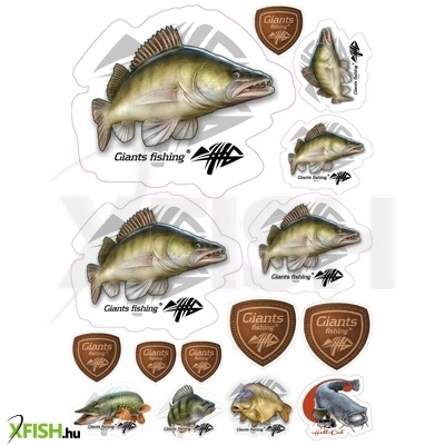 Giants Fishing Sügér Matrica Mix 16x22.5cm 15db/csomag
