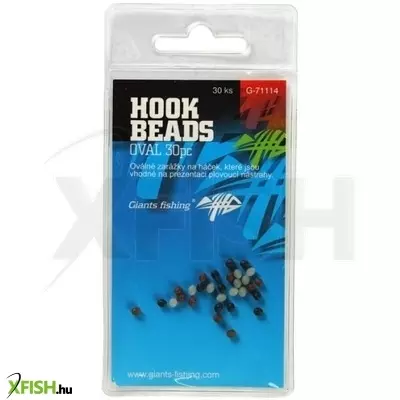 Giants Fishing Hook Beads Oval Horogütköző 30 db/csomag