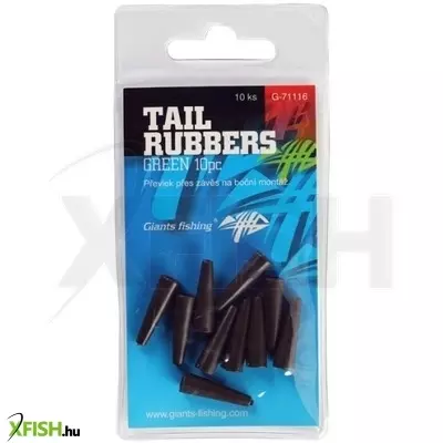Giants Fishing Kötésvédő Gumiharang Tail Rubbers Green / 10db (20mm)