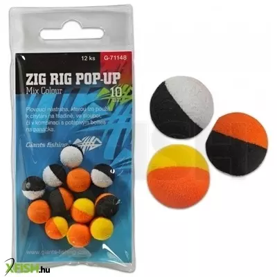 Giants Fishing Legebő hab Zig-Rig bojli Zig Rig Pop-Up mix colour 14mm, 12db