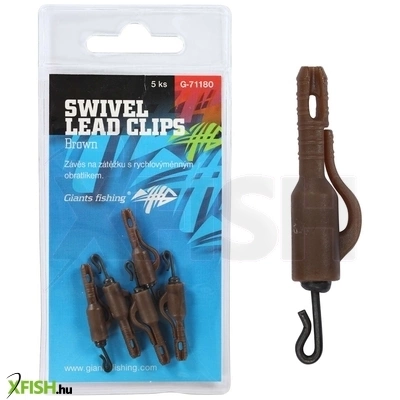 Giants Fishing Swivel Lead Clips Barna 5db/csomag