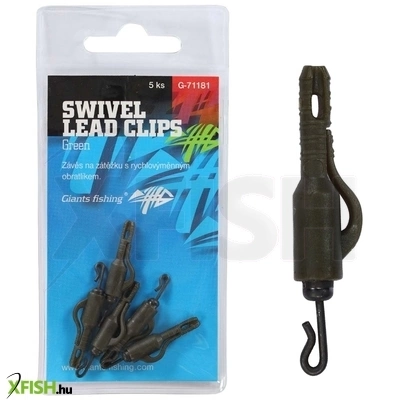 Giants Fishing Swivel Lead Clips Zöld 5db/csomag