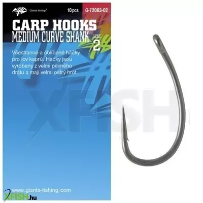 Giants Fishing pontyozó horog Medium Curve Shank 10db/cs 4-es