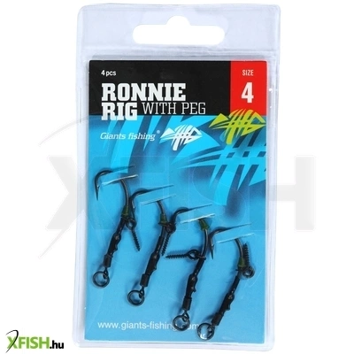 Giants Fishing Ronnie Rig With Peg Csalicsavaros Horog 6-os 4db/csomag