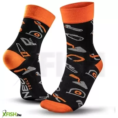 Neotools munkazokni, 80% pamut, szerszám mintás 39-42, narancs/fekete