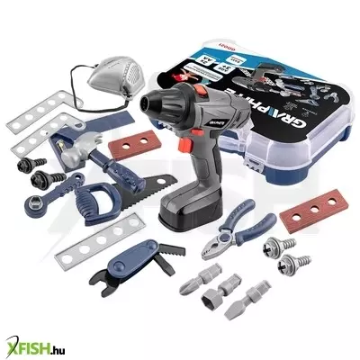 Neotools szerszámkészlet gyerekeknek, műanyagból készült, 25 részes, graphite