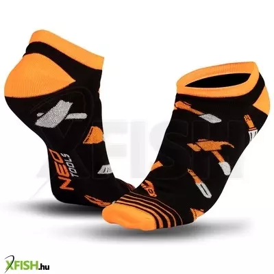 Neotools munkazokni, 80% pamut, szerszám mintás 39-42, narancs/fekete, neo