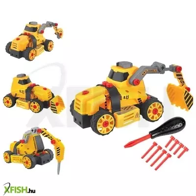 Neotools játék munkagép, 4az1ben, szerelőkészlettel
