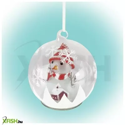 Dekorációs termékek home glg 13/rd led-es figurás üveggömb, piros, beltéri kivitel, 13cm átmérő, 1 db színváltó LED