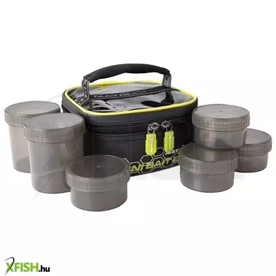 Matrix Mini Bait Bag (Inc 2X Large Pots / 4X Small Pots) Csalis tároló táska 17x17x9cm