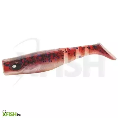 Mistrall Dominator Piros Fehér Csillám Gumihal 65mm 5,2Gr 20db/csomag