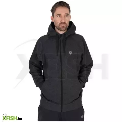 Mátrix Charcoal Marl Zip Hoody Horgász Pulóver L