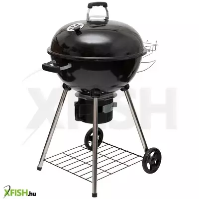 Home gr03 fedeles gömbgrill, faszén, faszénbrikett, zománcozott acél tűztér és fedél, krómozott acél rostély, galvanizált acél széntartó, 76 cm rostélymagasság a talajtól