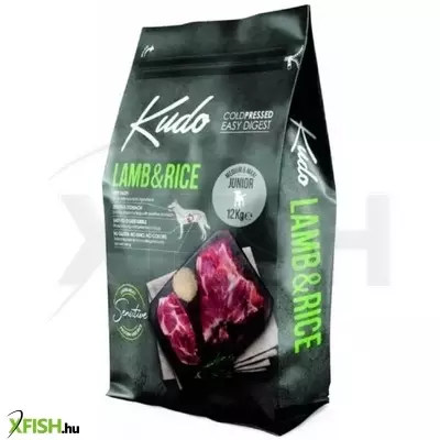 Kudo Low Grain Junior Lamb/Rice Medium/Maxi száraz kutyatáp bárány, rizs 12kg