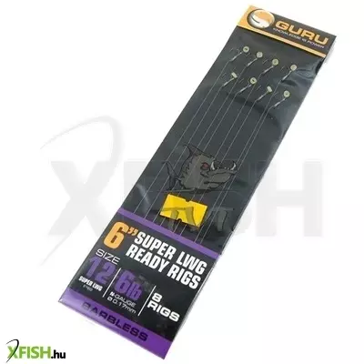 Guru Super Lwg Csalikarikával Előkötött Horog Guru Lwg Ready Rigs Size 18 0,13Mm