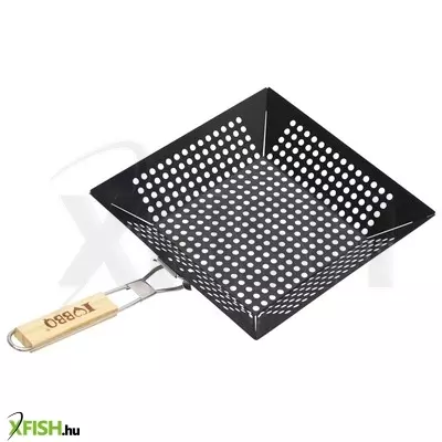Home grt02 tapadásmentes sütőkosár, nyéllel, szögletes kialakítás, tapadásmentes bevonat, 305x305x50 mm