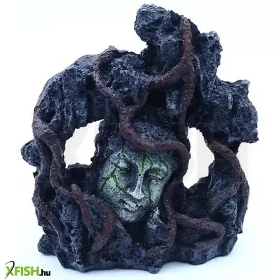 Szer-ber team buddhafej szobor akvárium dekoráció - 11,5x5x12cm (gu-260)