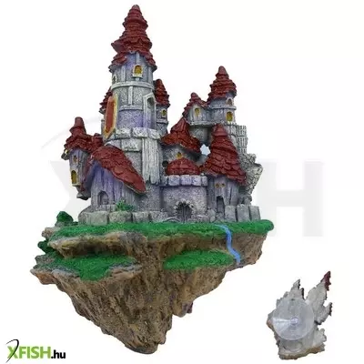 Szer-ber team lebegő vár akvárium dekoráció (tapadókorongos) - 10,5x4x15,5cm (gu-269)