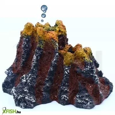szer-ber team vulkán buborékoló akvárium dekoráció - 13x8,5x9cm (gu-278)