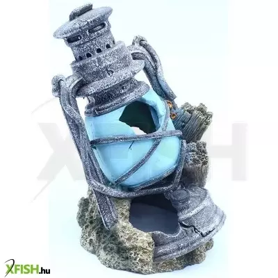 Szer-ber team lámpás akvárium dekoráció - 12x9,5x20cm (gu-293)