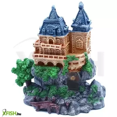 Szer-ber team hegyi kastély akvárium dekoráció - 16x10,5x17cm (gu-338)