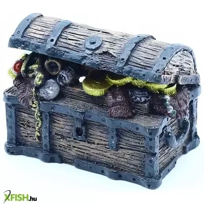 Szer-ber team kincsesláda akvárium dekoráció - 7,5x4,5x6cm (gu-348)