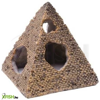 Szer-ber team piramis akvárium dekoráció - 10,5x10,5x12cm (gu-363)