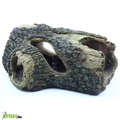 Szer-ber team fatörzs dekoráció akváriumba, terráriumba - 13x8,5x6,5cm (gu-371)