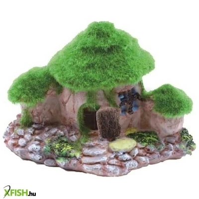 Szer-ber team mohatetős ház akvárium dekoráció - 12,5x9x9cm (gu-386)