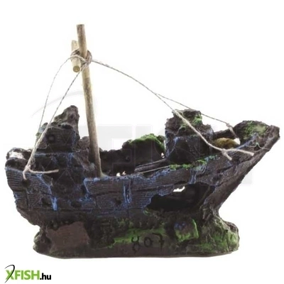 Szer-ber team hajóroncs akvárium dekoráció - 15x5,5x12cm (gu-807)