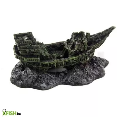 Szer-ber team hajóroncs akvárium dekoráció - 17x10x7,5cm (gu-821)