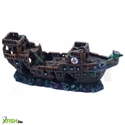 Szer-ber team hajóroncs akvárium dekoráció - 23x6,5x12cm (gu-882)