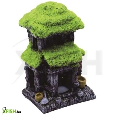 Szer-ber team mohatetős ház akvárium dekoráció - 10x8x16cm (gu-887)