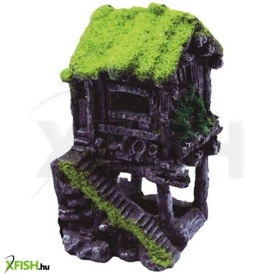Szer-ber team mohatetős ház akvárium dekoráció - 10x11x16,5cm (gu-888)