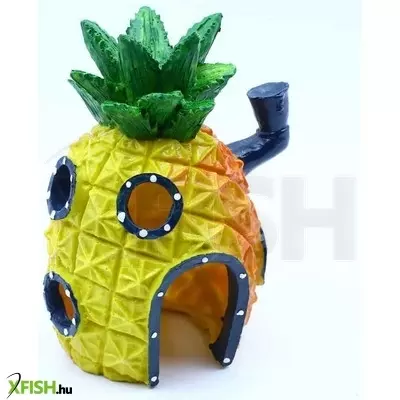 Szer-ber team ananászház akvárium dekoráció - 13x10,5x15cm (gu-893)