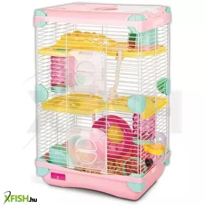 Happet gremi adventure land double hörcsög ketrec rózsaszín - 28*21*43cm