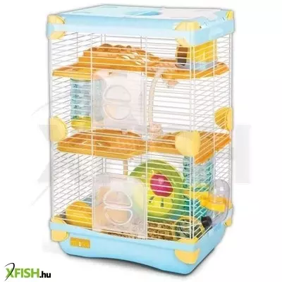 Happet gremi adventure land double hörcsög ketrec kék - 28*21*43cm