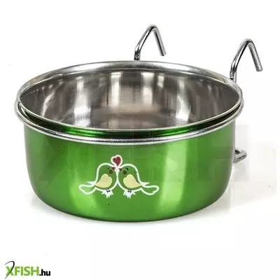 Happet akasztós etető-itató fémtálka rágcsálóknak, madaraknak - 0,3 liter