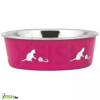 Happet fémtál műanyag borítással kisállatoknak - 240ml (magenta)