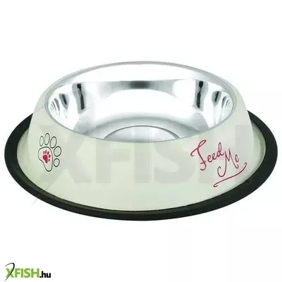 Happet gumiperemes fémtál fehér/mintás 1500 ml