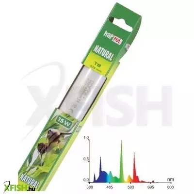 happet natural t8 akvárium fénycső 18w / 589mm