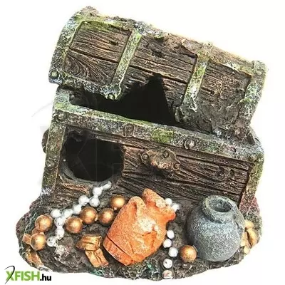 Kincsesláda akvárium dekoráció - r026 happet (7,5x7x6,5cm)