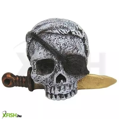 Kalóz koponya akvárium dekoráció - r106 happet (6x5x4cm)