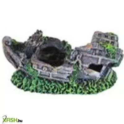 Hajóroncs akvárium dekoráció - u409a happet (10x4,5x5,5cm)