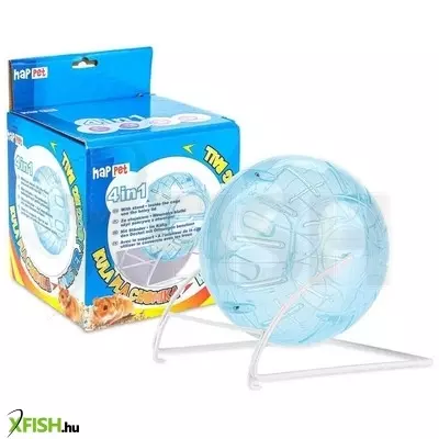 Happet rágcsáló futógömb állvánnyal 14,5cm (kék)