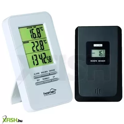 Home hc 11 vezeték nélküli külső-belső hőmérő ébresztőórával, 60 M hatótávolság, külső jeladó kezelése, maximum és minimum értékek kijelzése