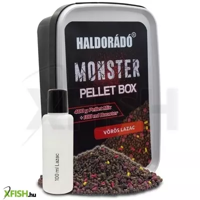 Haldorádó Monster Pellet Box Aromával Vörös Lazac 400 g + 100 ml