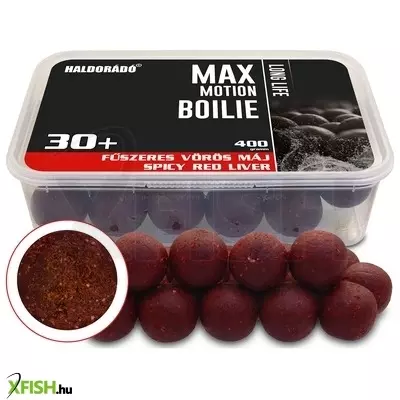 Haldorádó Max Motion Boilie Long Life 30+ Mm - Fűszeres Vörös Máj 400g